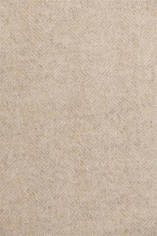 Beżowy płaszcz damski w jodełkę Wiktoria Tweed 84031 - 35651