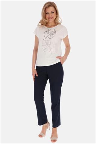 Biały t-shirt z cekinami 58616 - 360821