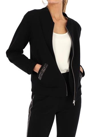 Czarna bluza damska z cekinami 58603 - 361131