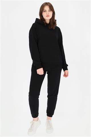 Czarna bluza damska z kapturem 58606 - 361201