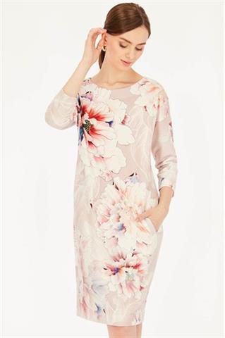 Sukienka dresowa w kwiaty 58633 - 365151