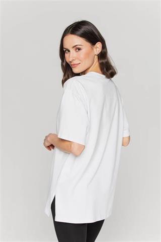 Biały t-shirt oversize 58646 - 367301