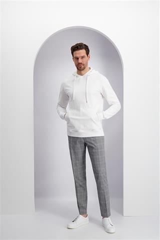 Biała bluza męska z kapturem 74042 - 377691