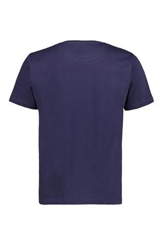 Granatowy t-shirt męski bawełniany 78022 - 380071