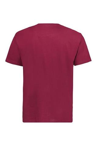 Bordowy t-shirt męski bawełniany 78024 - 380151