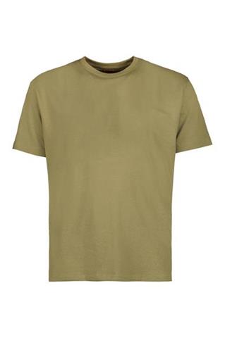 T-shirt męski khaki bawełniany 78025 - 380181