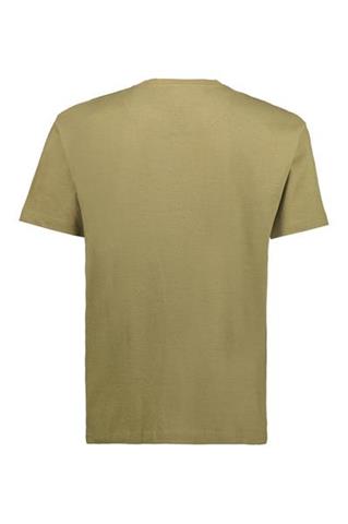 T-shirt męski khaki bawełniany 78025 - 380191