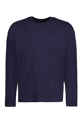 Granatowy longsleeve męski bawełniany 78027 - 380261