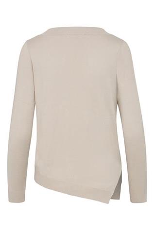 Beżowy sweter damski V-neck 84200 - 38081