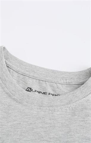 Jasnoszary t-shirt bawełniany z nadrukiem 58807 - 383571