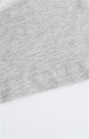 Jasnoszary t-shirt bawełniany z nadrukiem 58807 - 383601