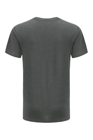Szary t-shirt bawełniany z nadrukiem 58808 - 383651
