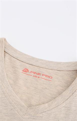 Beżowy t-shirt damski V-neck 58736 - 389771