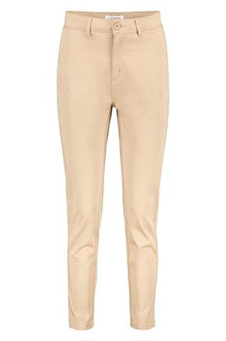 Beżowe spodnie damskie chinos 84176 - 395201