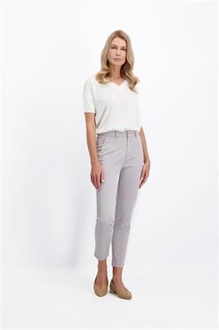 Szare spodnie damskie chinos 84057 - 399471