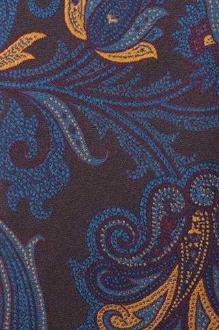 Brązowy krawat we wzór paisley 57527 - 405661