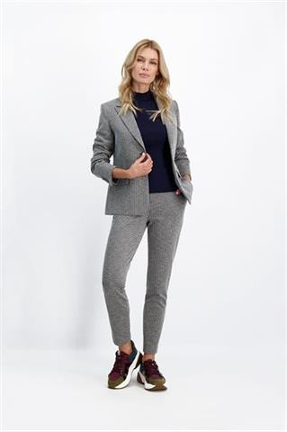 Szare spodnie damskie z bawełną 86137 - 406701