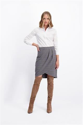 Spódnica w fioletową kratę 85879 - 408801