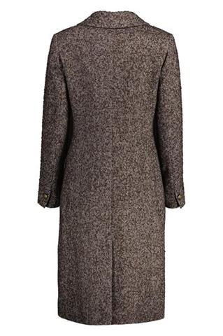 Brązowy płaszcz w jodełkę 86260 - 409151