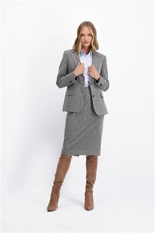Szara spódnica z bawełną 86205 - 414441