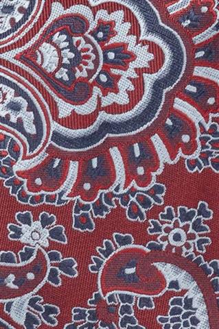 Bordowy krawat we wzór paisley 57582 - 429591