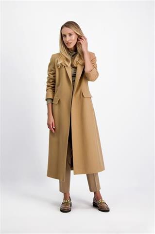 Wełniany płaszcz z naturalnym futrem 85168 - 431791