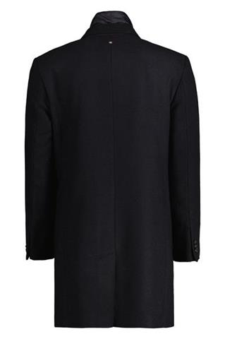 Granatowy płaszcz z wełną 29877 - 434171