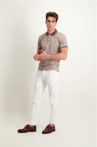 Brązowe polo męskie 74136 - 455301