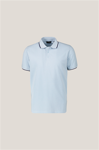Błękitna bawełniana koszulka męska polo 74143 - 458541