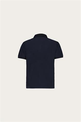 Czarne polo męskie z 3 guzikami 74104 - 459621