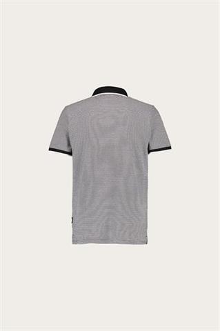 Czarno-biała bawełniana koszulka męska polo 74137 - 459981