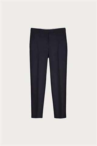 Granatowe damskie spodnie od garnituru virgin wool 86499 - 475601