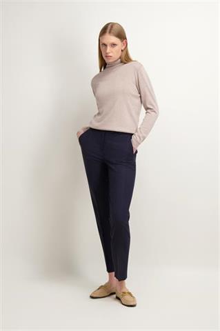 Granatowe damskie spodnie od garnituru virgin wool 86499 - 486571