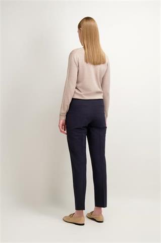 Granatowe damskie spodnie od garnituru virgin wool 86499 - 486581