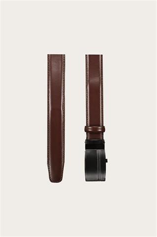 Brązowy skórzany pasek męski 74022 - 497321