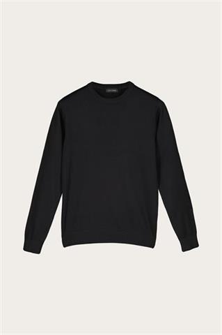 Czarny sweter męski z bawełny i kaszmiru 74148 - 506051