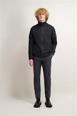 Grafitowy sweter męski z wełną 74224 - 513801