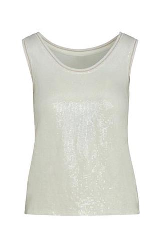Biała bluzka damska elegancka z cekinami 84563 - 51781