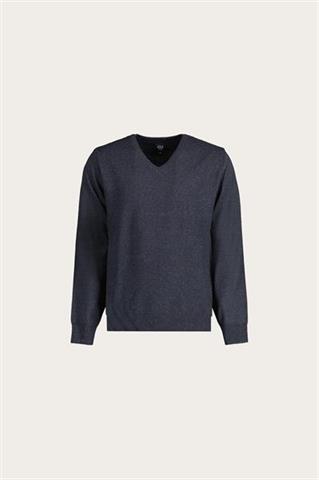 Granatowy sweter męski z bawełną 74063 - 546751