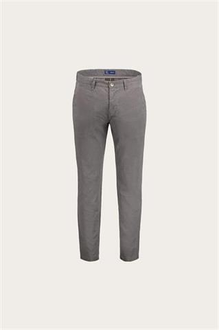 Beżowe spodnie męskie chinos w mikro wzór 64219 - 547881