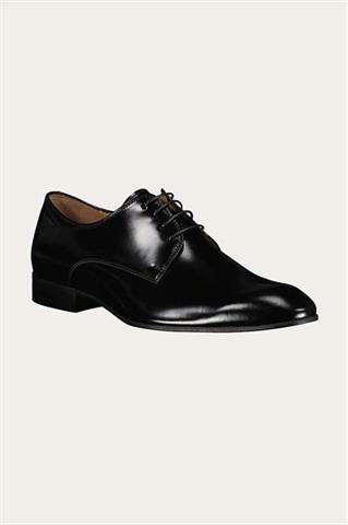 Czarne buty męskie ze skóry naturalnej 75146 - 548101