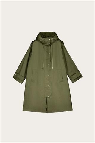 Zielona bawełniana parka damska 86857 - 561181