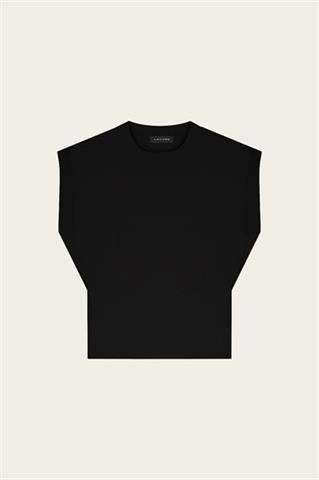 Czarny top damski 87073 - 582201