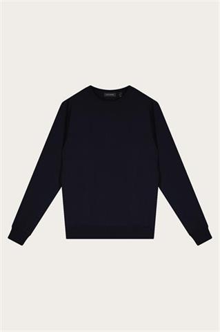 Granatowy sweter męski z wełny merino 74284 - 584061