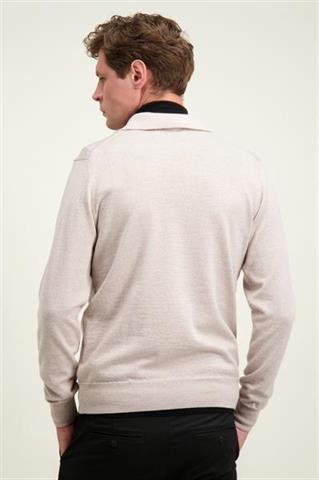 Beżowy sweter męski z wełny merino 74273 - 584861