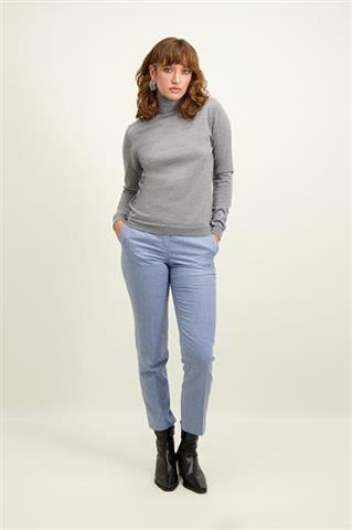 Szary golf damski z wełny merino 87118 - 594511
