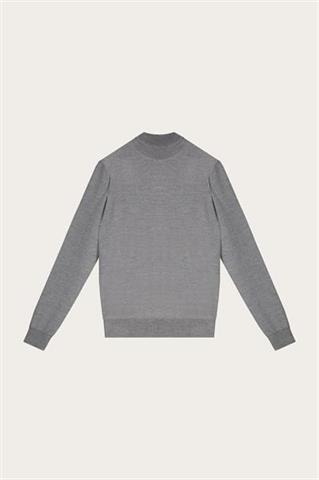 Szary golf damski z wełny merino 87118 - 594521