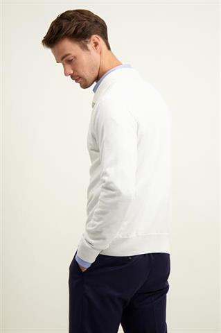 Sweter męski z wełny merino w kolorze ecru 74274 - 596191