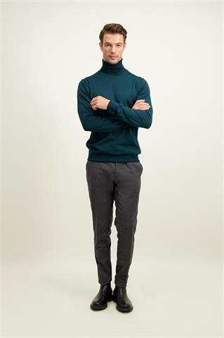 Zielony golf męski z wełny merino 74282 - 596381