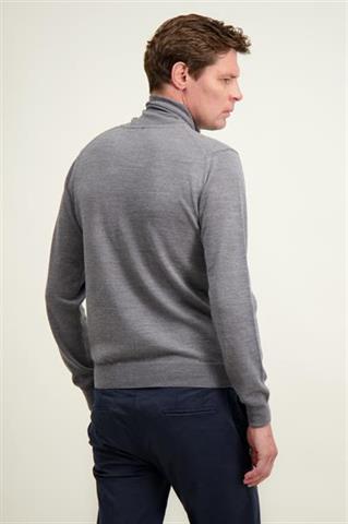 Szary golf męski z wełny merino 74279 - 601951